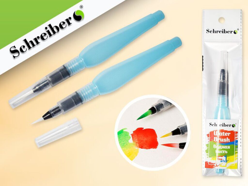 Кисть с резервуаром для воды WATERBRUSH длина 15 см, размер M