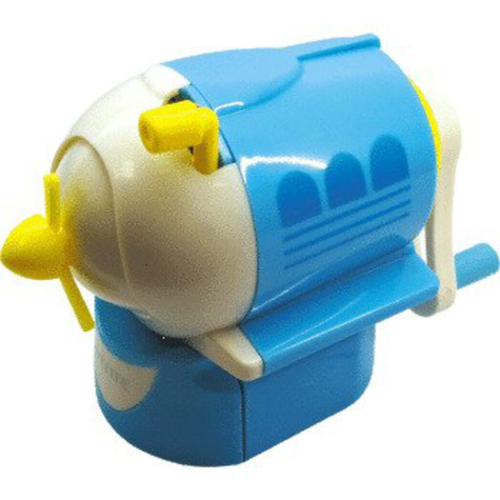 Точилка механическая 1 отв.,  Самолет, голубая