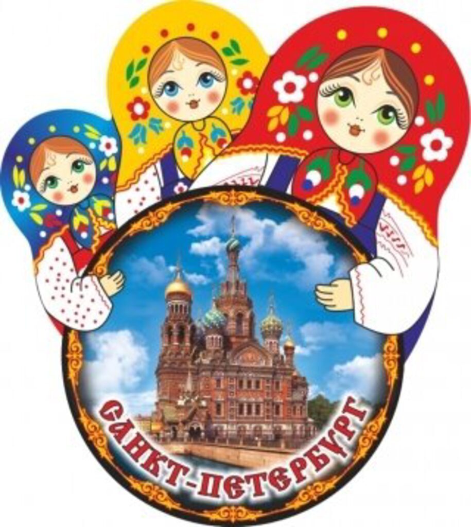 Магнит сувенирный   7*6,5см СПБ Спас, винил, смола
