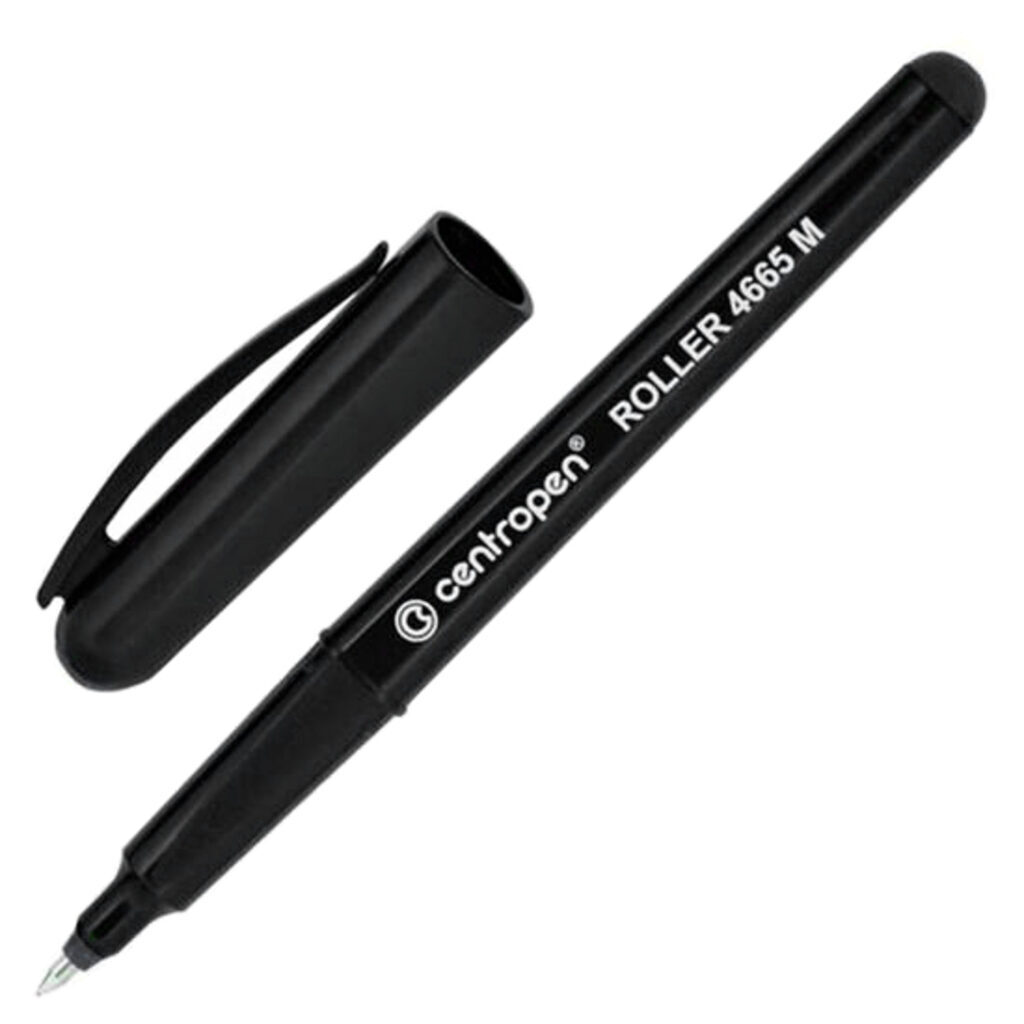 Ручка роллер Centropen трёхгранная 0,6мм черная