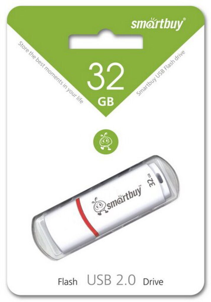 Флеш-драйв  32 GB USB 2.0 Smartbuy Crown White