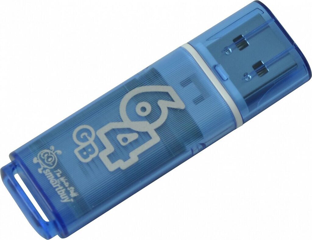 Флеш-драйв  64 GB USB 2.0 Smartbuy Glossy series Blue