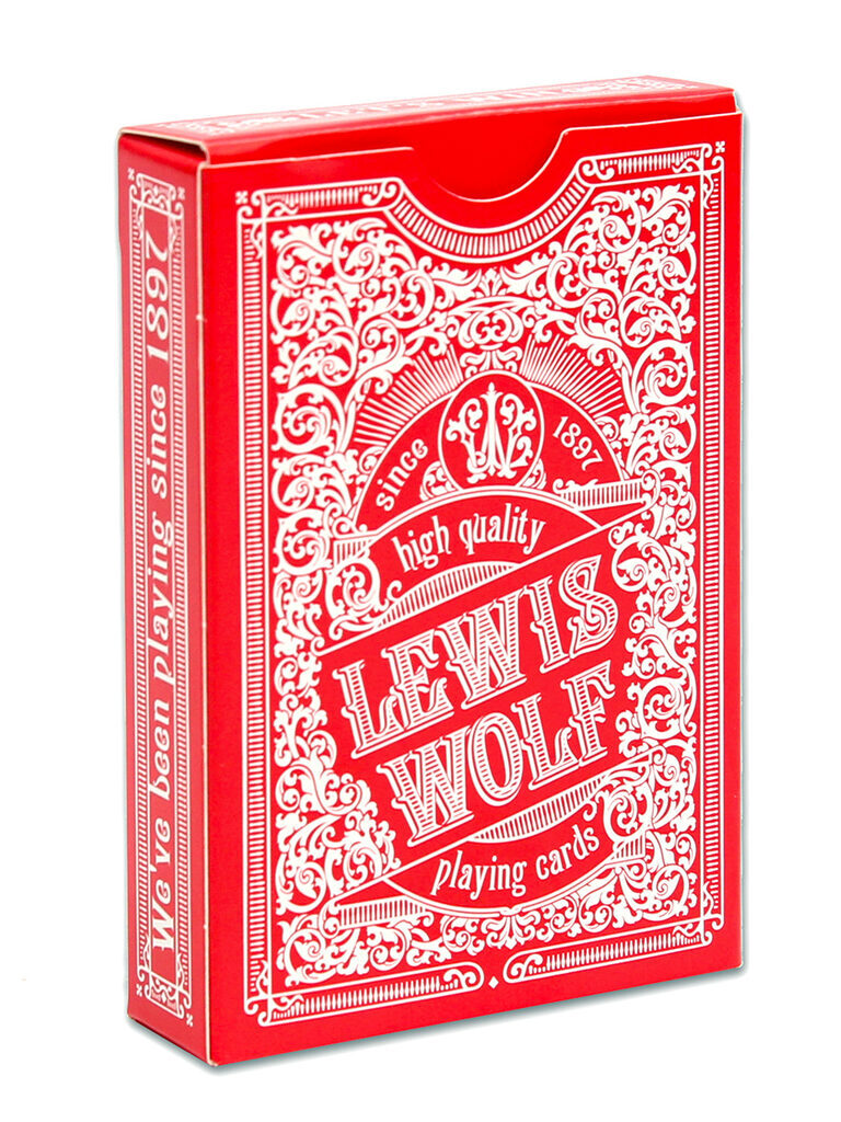 Карты игральные 54шт,  "Lewis &amp; Wolf" red, пластик