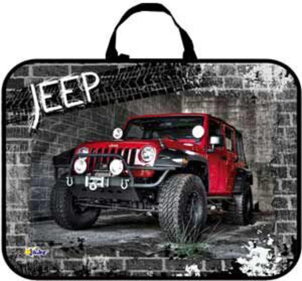 Папка А3 для менеджера широкая, ручка тканевая,  Джип красный