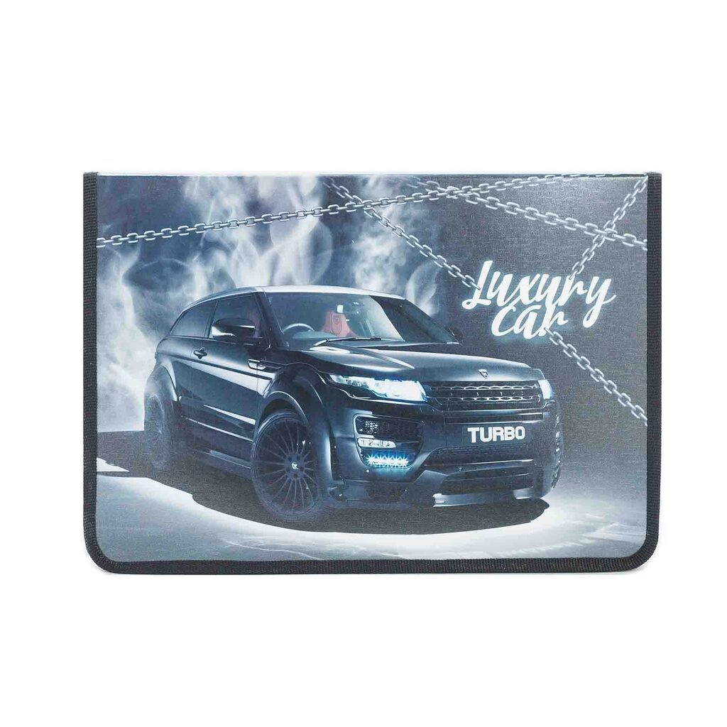Папка д/труда А4 (340*235*30) 1отд. откид. планка, молния вокруг, ламинат "Turbo"