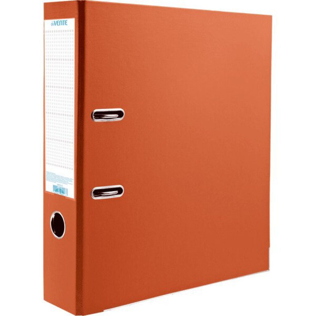 Регистратор А4  75мм, РР с 2-х сторон, оранжевый, метал. окантовка, разобранный, карман