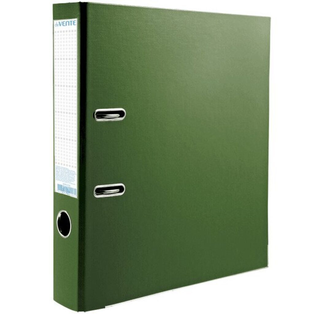 Регистратор А4  50мм, РР с 2-х сторон, зеленый, метал. окантовка, разобранный, карман