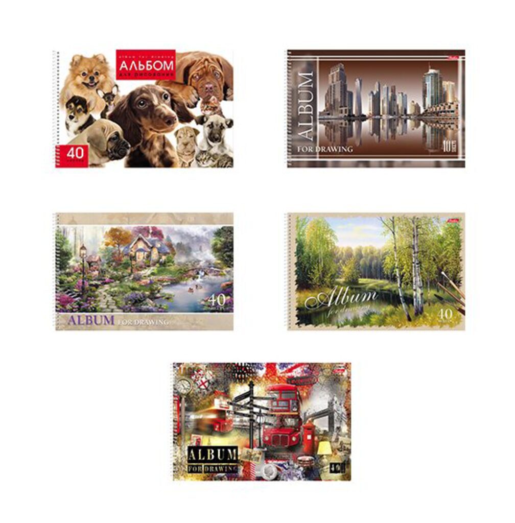 Альбом А4 40л  гребень "Ассорти. Выпуск №1"  пл. 100 г/м