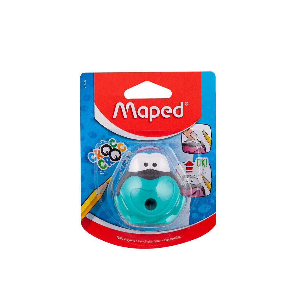 Точилка пласт. с контейнером  1 отв. CROC CROC SIGNA, интерактивная, индикат. заточки,  в блистере