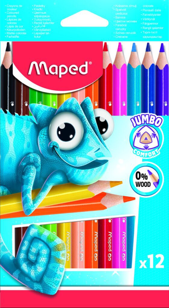 Карандаши цвет. Jumbo 12цв  Maped Color Peps Pulse, пластиковые