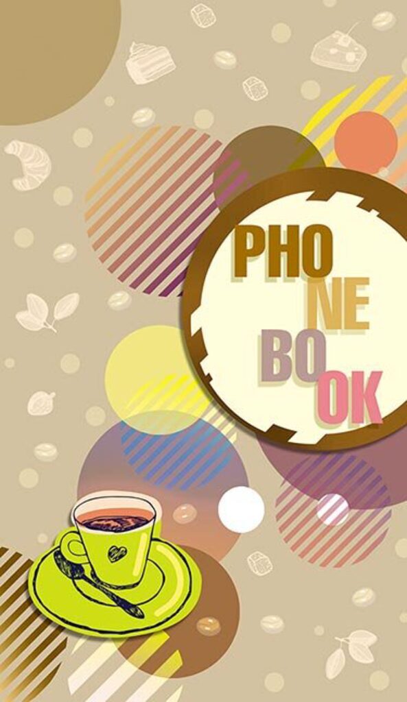 Алфавитная книга А5  80л "Кофе" вырубка, лин. УФ-лак