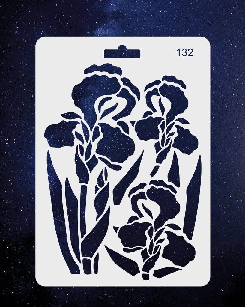 Трафарет №132 Ирисы 14*20см
