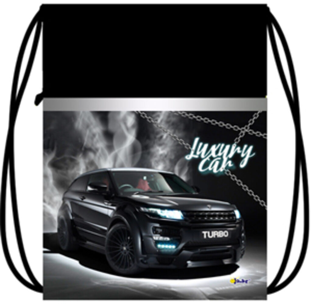 Мешок для обуви 1 отд, карман на молнии, 370*470 Turbo, светоотраж.лента