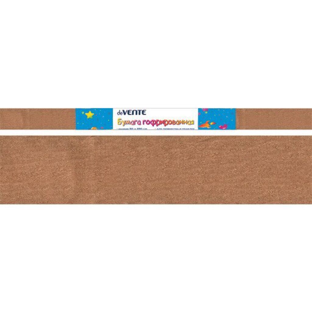 Бумага подел. 50*250 32 г/м рулон   креп светло-коричневая