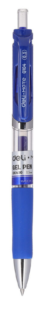Ручка гелевая  Deli автомат синяя, 0,5мм
