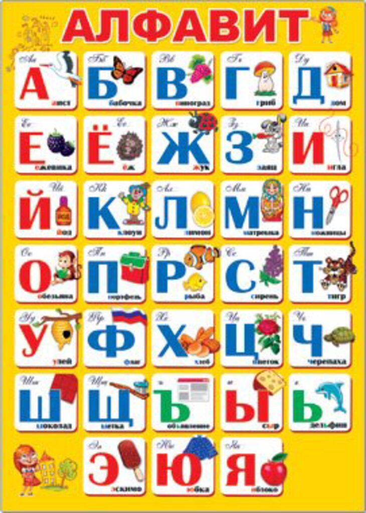 Плакат 50*70см "Алфавит русский"