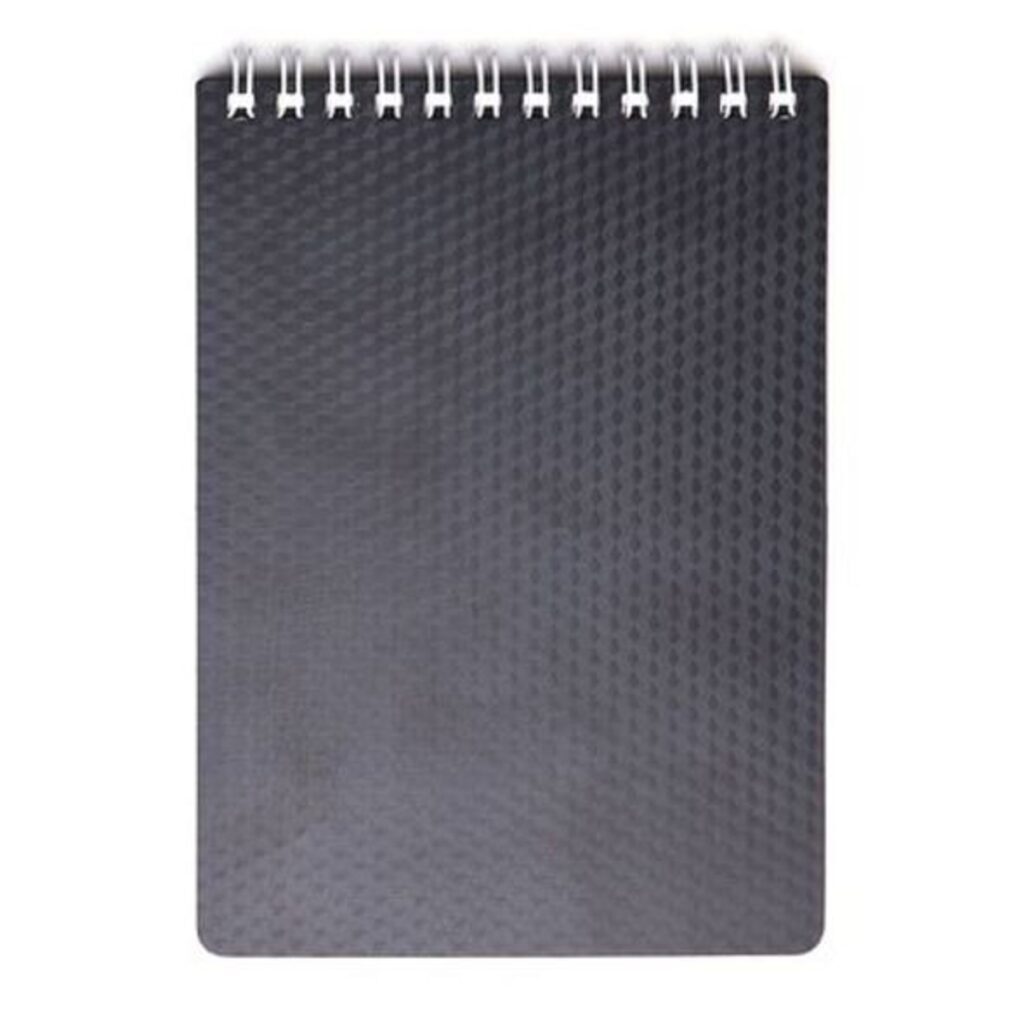 Блокнот А6 пласт.обл.  80л "DIAMOND НЕОН чёрный" гребень, кл.