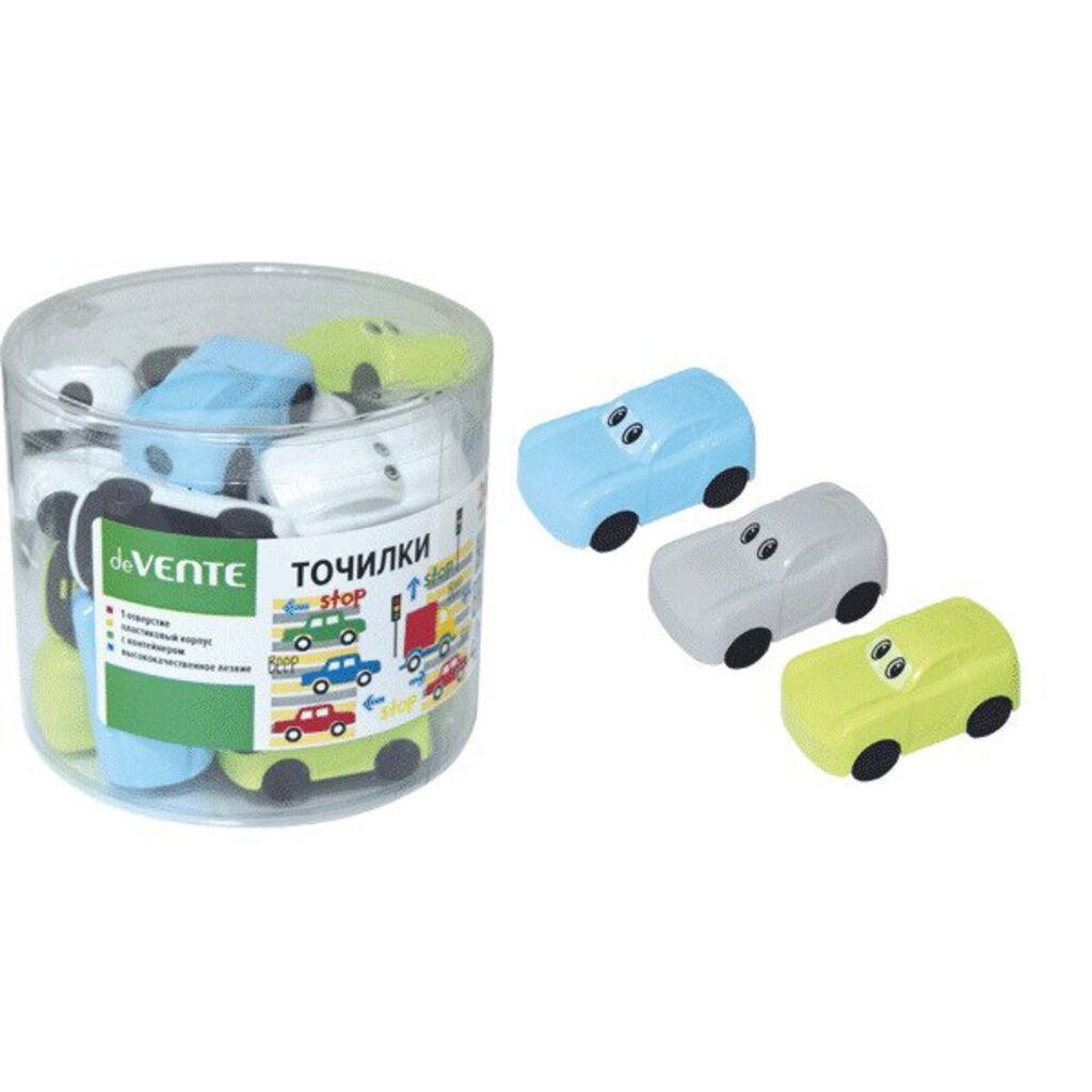 Точилка пласт. с контейнером  1 отв. "Машинка"