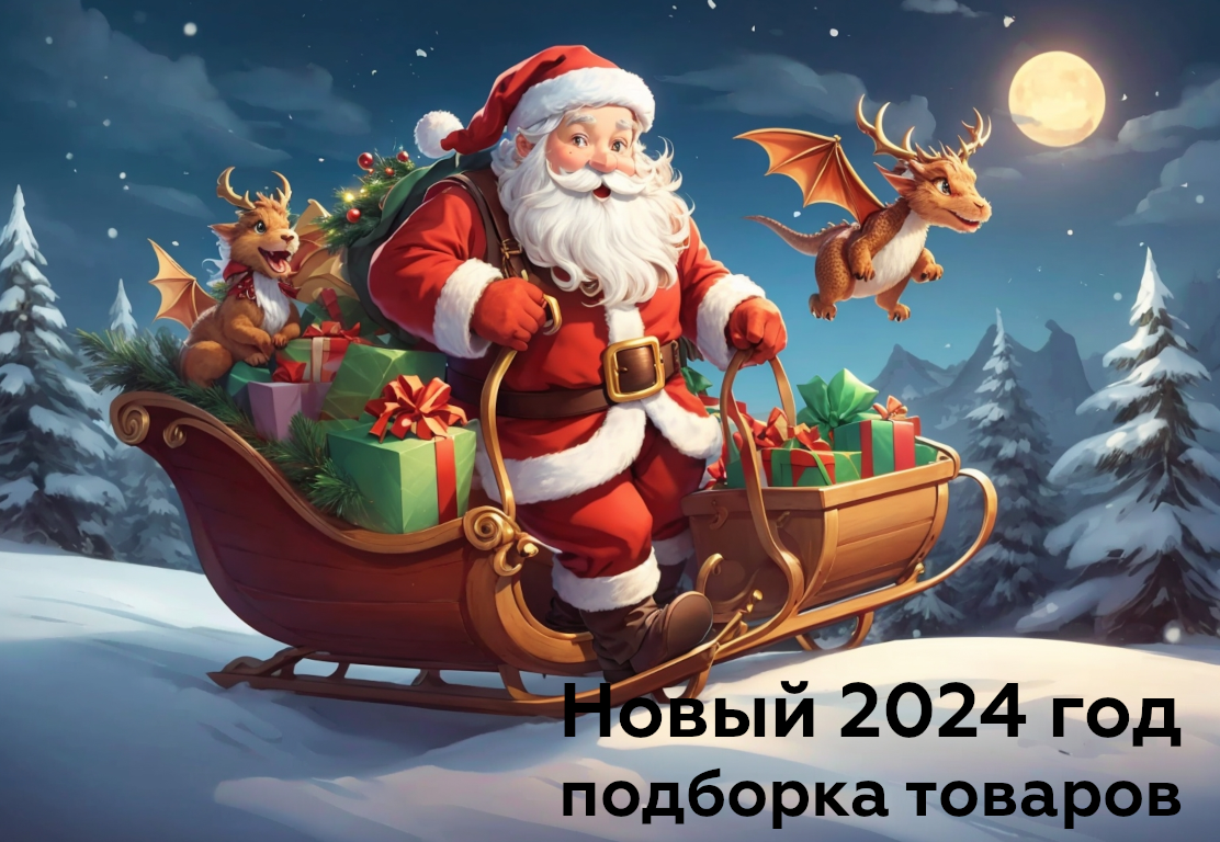 Анимационные открытки с Новым 2024 годом Дракона